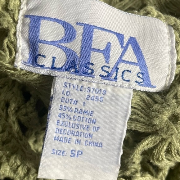 BFA Vintage Tank Top Lattice Crochet Cardigan Set Sleeveless Sweater Tank Top - Picture 5 of 12